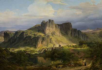 卡尔·弗里德里希·莱辛的《艾菲尔山风景》