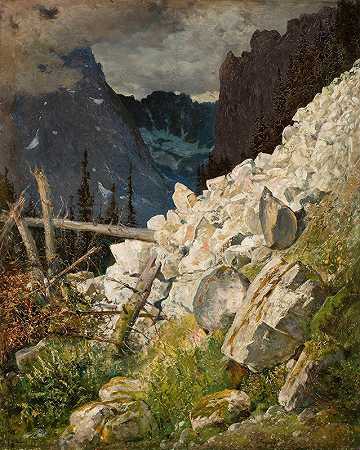 Wojciech Gerson的《塔特拉山脉白水谷的岩石滑坡》