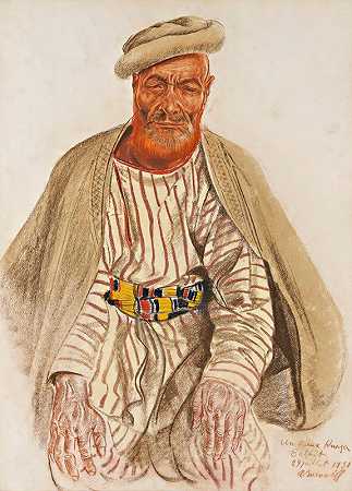 亚历山大·叶夫根尼耶维奇·雅科夫列夫的《匈奴部落人肖像》
