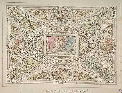 Felice Giani的《与维吉尔第六乐章有关的天花板装饰设计》