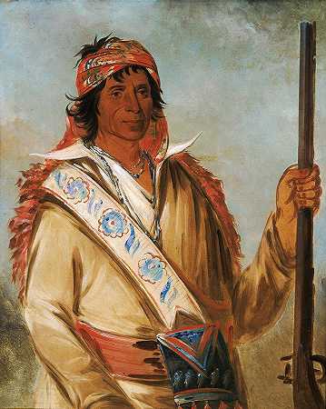 “Steeh-Tcha-Kó-Me Co，伟大的国王（本·佩里曼），乔治·卡特林的酋长
