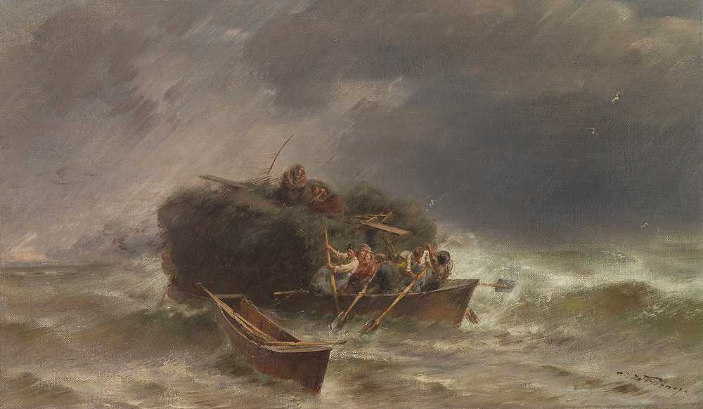 约瑟夫·沃普纳的《Heusschiff im Sturm》