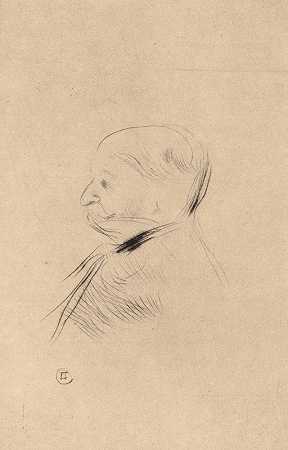 “一个男人的肖像（肖像un man），作者：Henri de Toulouse-Lautrec