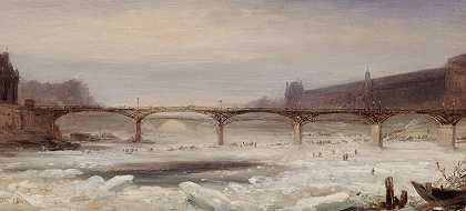 “塞纳河和艺术桥，1848年1月