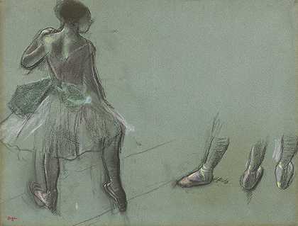 埃德加·德加的《从背后看舞者》和《三种脚的研究》
