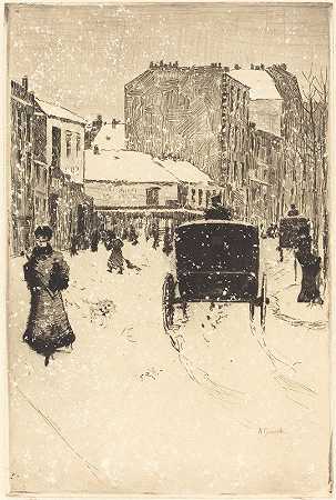 诺伯特·戈内特的《雪地里的克里奇大道》