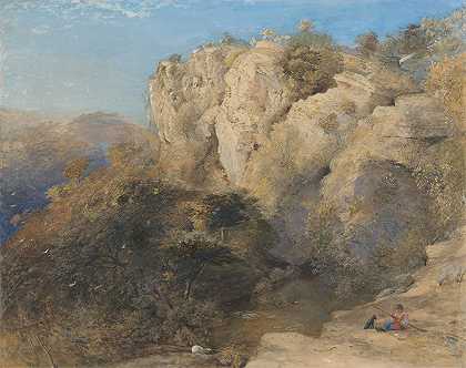 塞缪尔·帕尔默的《威尔士的岩石风景》