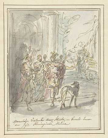 “梅内劳斯启程前往克里特岛，埃利亚斯·范·奈梅根向海伦娜推荐埃涅阿斯