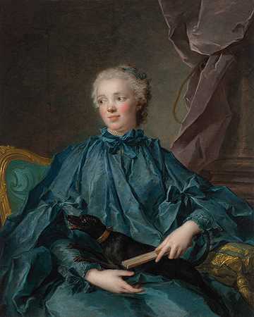 “玛丽·罗斯·拉兰·德罗什福肖像，侯爵夫人（1719-1785），让-马克·纳蒂埃