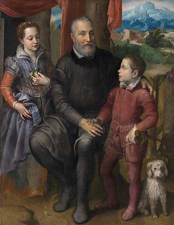 “与艺术家父亲阿米尔卡·安吉索拉及其兄弟姐妹米涅瓦和阿斯特鲁巴的肖像组合”
