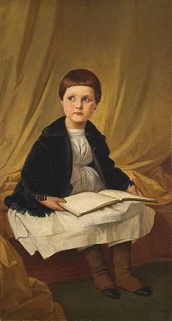 爱德华·冯·施泰纳的《艺术家的女儿阿格尼斯·冯·施坦纳肖像》