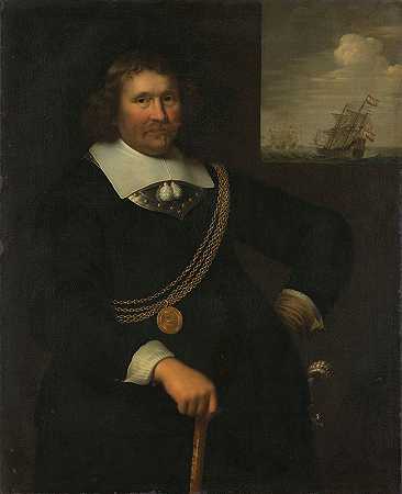 《荷兰和西弗里斯兰海军中将扬·科内利斯·梅佩尔肖像》，作者：扬·阿尔贝茨·罗蒂乌斯
