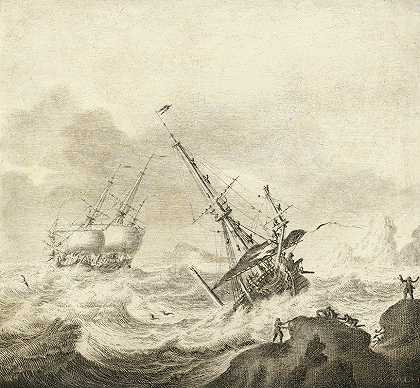 阿德里安·科内利兹（Adrian Cornelisz）的《暴风海上的航运》（Shipping On A Stormy Sea）
