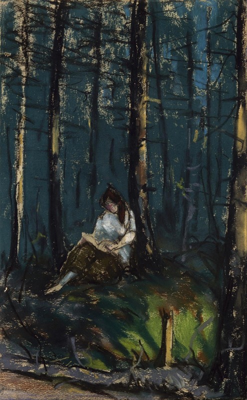 罗伯特·亨利的《森林中的读者》