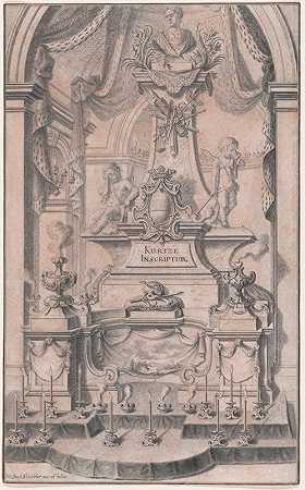 约翰·雅各布·舒布勒的《葬礼纪念碑设计（印刷品准备图）》