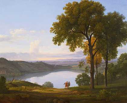尼古拉斯·迪迪埃·博盖特的《内米湖景色》
