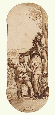 费德里科·祖卡罗的《帕拉斯·雅典娜向塔迪奥展示罗马的前景》