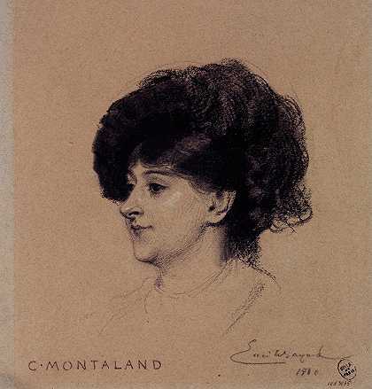 “皇宫女演员塞琳·蒙塔兰的肖像，埃米尔·安托万·巴亚德