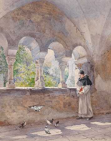 雨果·达诺特的《西多会修道院米尔斯塔特的回廊》