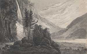 艾萨克·威尔德（Isaac Weld）的《山岳风景与萨洛蒙·格斯纳（瑞士）的铭文》