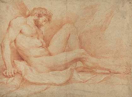 安德里亚·萨奇的《坐着的男性的学术裸体研究》
