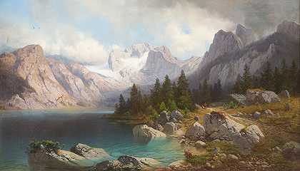 卡尔·米尔纳（Carl Millner）的祖格斯皮茨山和艾布西湖风景
