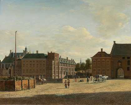 “The Place With The Binnenhof And The Gevangenpoort，海牙，Gerrit Berckheyde