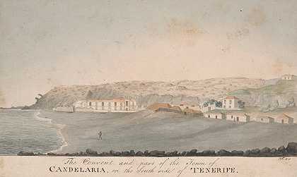 “修道院和坎德拉里亚镇的一部分，位于特内里费岛南侧，由阿尔弗雷德·迪斯顿创作