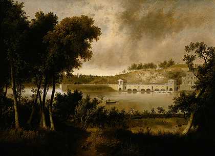 托马斯·道蒂（Thomas Doughty）的《费城费尔蒙特水厂（Fairmount Waterworks，Philadelphia）从舒尔基尔河对岸的景色》