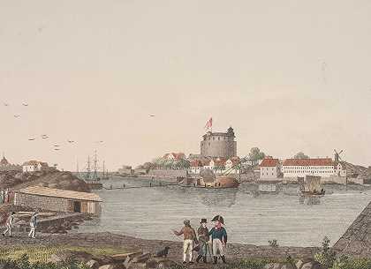 Søren L.Lange的《Christiansø.Sydhavnen》
