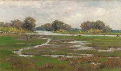 爱丽丝·马里恩·柯蒂斯的《沼泽河流风景》