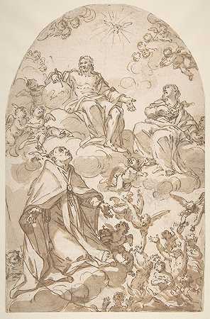 乔瓦尼·奥达齐的《圣格雷戈里炼狱中灵魂的伟大交配》