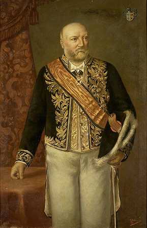 ‘科内利斯·皮恩纳克·霍迪克（1847-1908）。阿德里安·布德维恩斯（Adrian Boudewijnse）的《Gouverneur generaal》（1888-93）