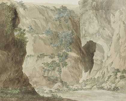 Abraham Louis Rodolphe Ducros的Oreille de Denys洞穴外墙