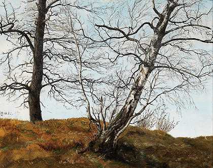 卡尔·朱利叶斯·冯·莱波德的《橡树与桦树》
