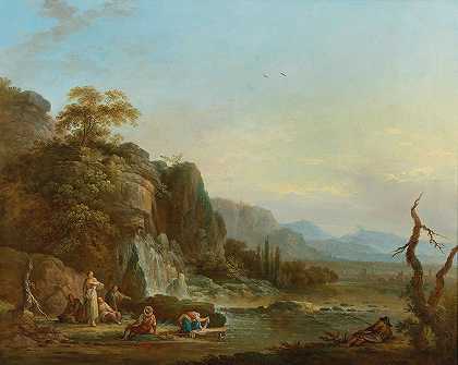 让-巴蒂斯特·克劳多特的《河流风景与人物》