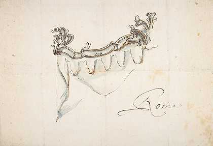 乔瓦尼·巴蒂斯塔·纳塔利三世的《带窗帘的顶饰设计（雨棚上部或窗户处理）》