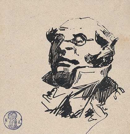 亨利·博纳文图尔·蒙尼尔的《普鲁德曼先生的自画像》