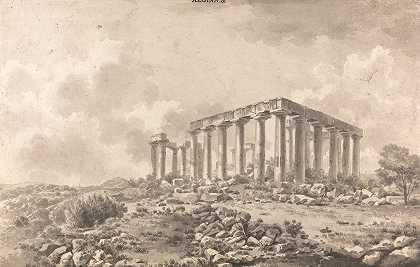 威廉·帕斯（William Pars）的《埃吉纳朱庇特神庙》（Temple of Jupiter Panhellenios at Aegina）