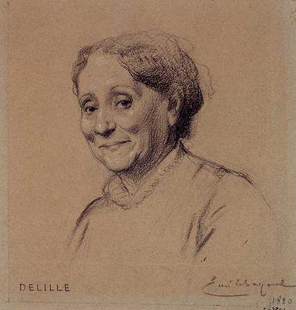 “皇宫女演员黛丽尔夫人的肖像，埃米尔·安托万·巴亚德