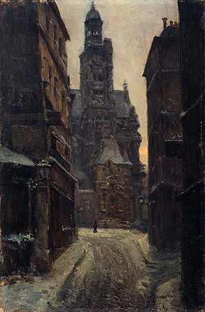 “拉蒙塔涅街-圣吉纳维耶夫，作者：Germain Eugène Bonneton