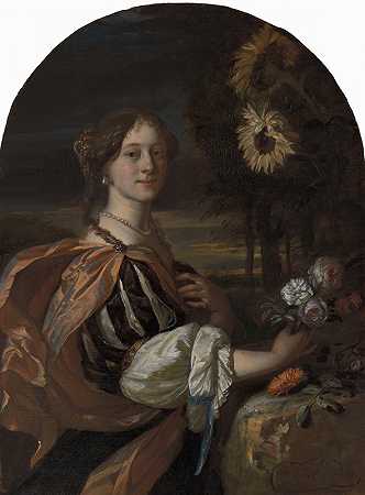 《带向日葵的女人》（Carel de Moor II）