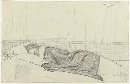 理查德·罗兰·霍斯特的女人躺在床上，左边是理查德·尼古拉·罗兰·荷斯特