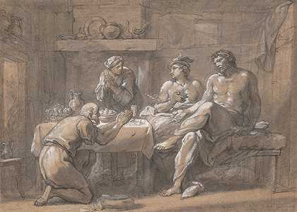 “朱庇特和水星在鲍西斯和菲利蒙的房子里”