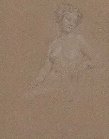 菲利普·莱斯利·黑尔的《坐着的裸女》