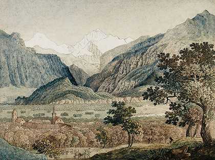 约瑟夫·安东·科赫（Joseph Anton Koch）的《从Untersee看Mönch和少女峰》