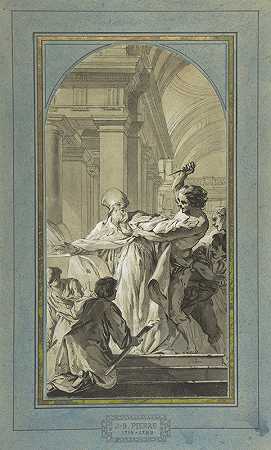 让-巴蒂斯特·玛丽·皮埃尔的《坎特伯雷大主教圣托马斯·贝克特的殉难》