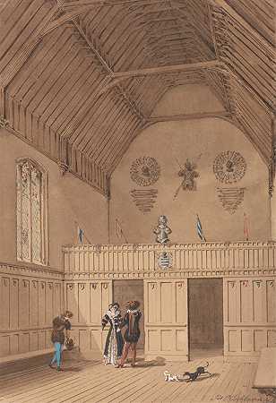 詹姆斯·帕蒂森·科克伯恩（James Pattison Cockburn）的《16世纪着装人物漂流大厅》