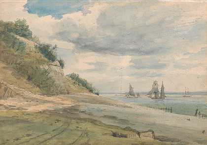 莱昂内尔·康斯特布尔（Lionel Constable）《纳泽河畔沃尔顿附近的景色》