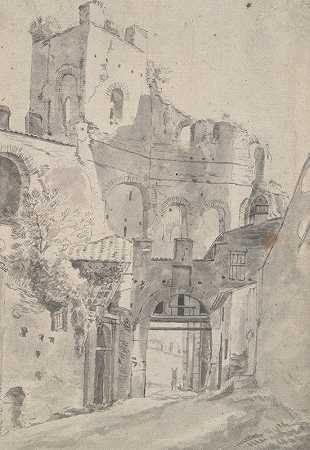 《罗马废墟塔楼和大门》（Jan Asselijn著）